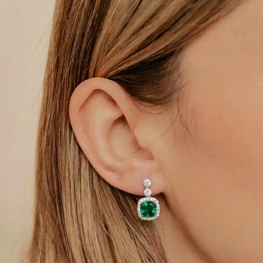 Emerald Glow Studs