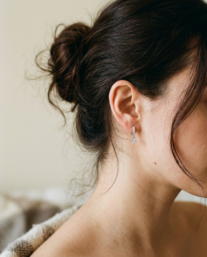 Zircon Hoop Earrings