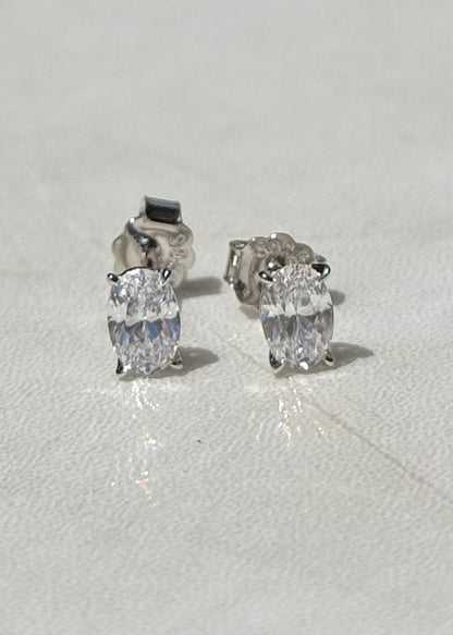 Oval Zircon Studs