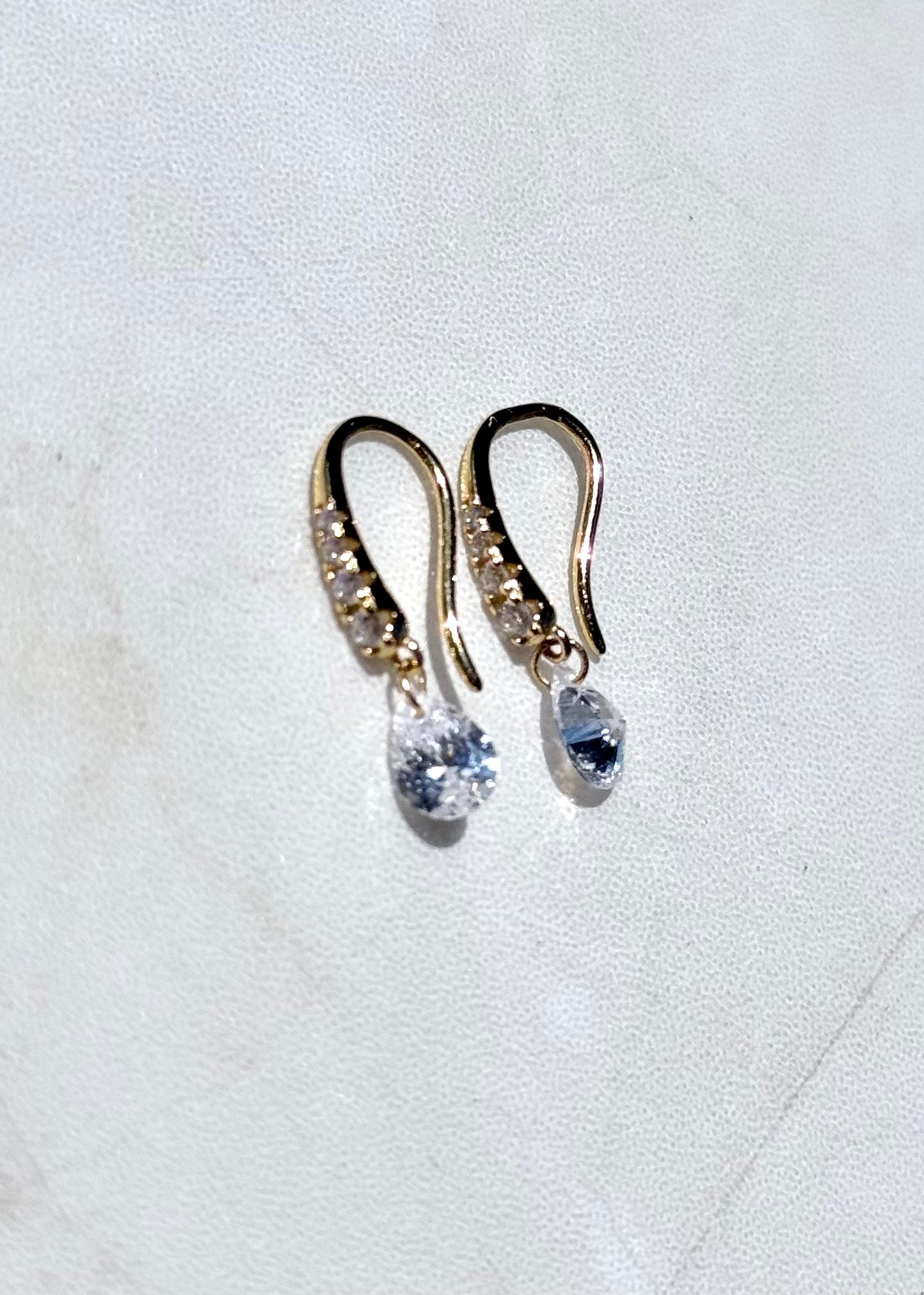 Golden Teardrop Tassel Earrings