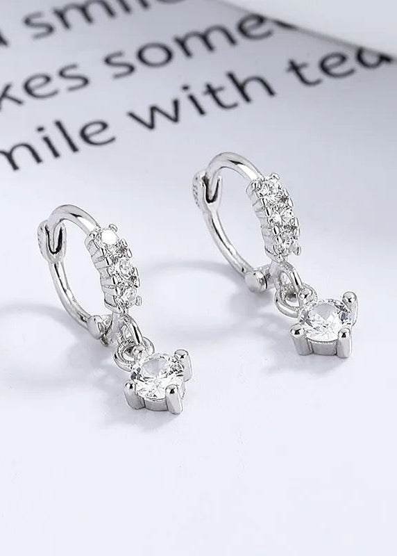 Zircon Hoop Earrings