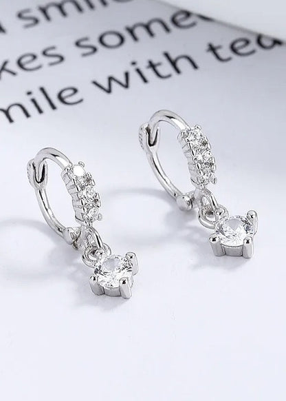 Zircon Hoop Earrings