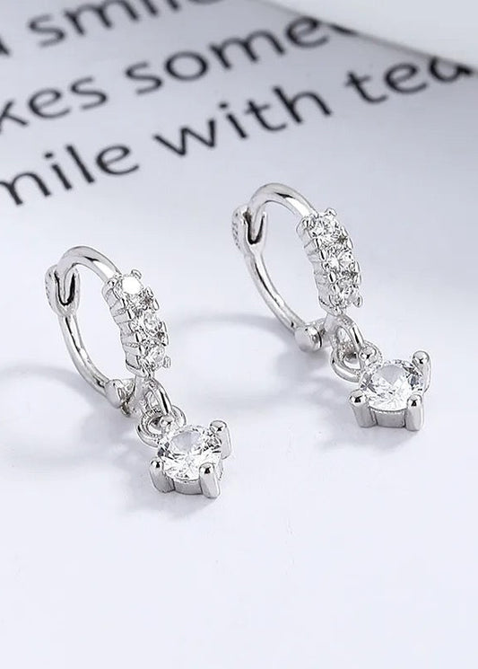 Zircon Hoop Earrings