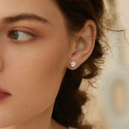 Oval Zircon Studs