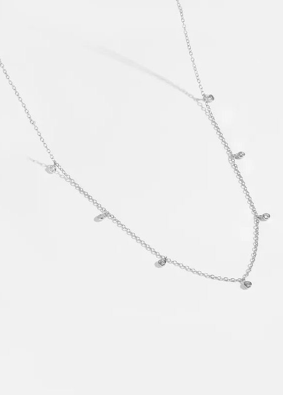 Zircon Station Necklace