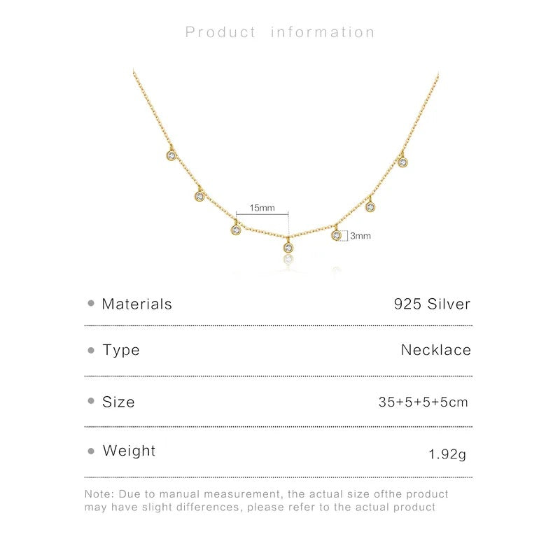 Zircon Station Necklace
