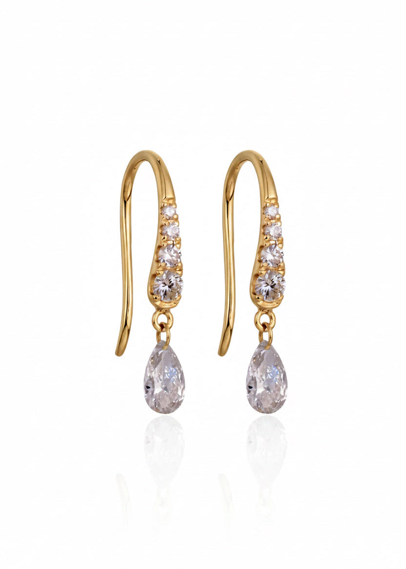 Golden Teardrop Tassel Earrings