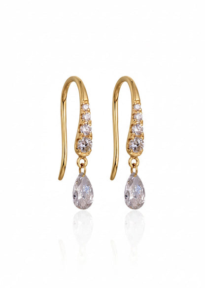 Golden Teardrop Tassel Earrings