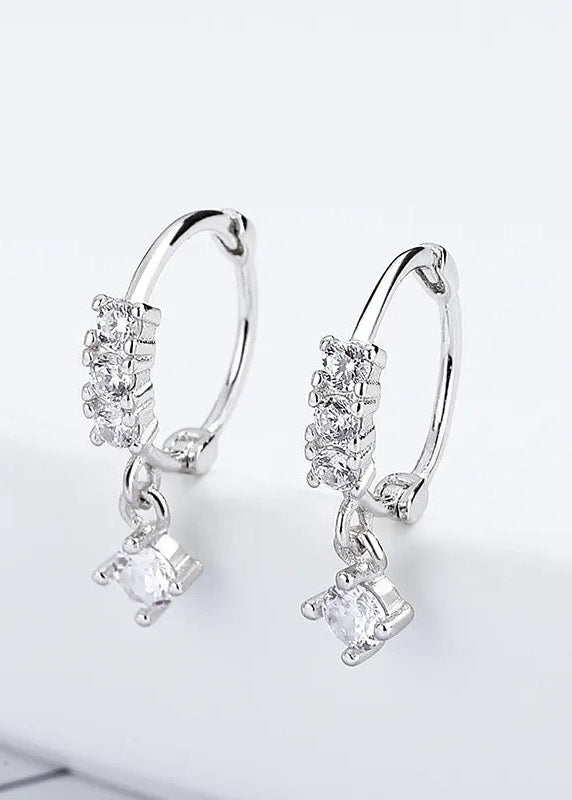 Zircon Hoop Earrings