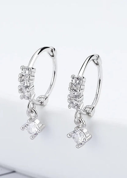 Zircon Hoop Earrings