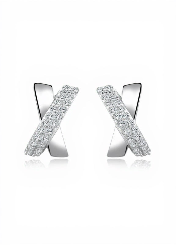 Moissanite Cross Earrings