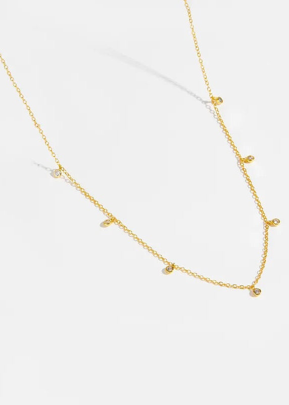 Zircon Station Necklace