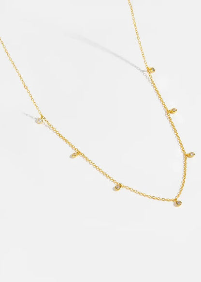 Zircon Station Necklace
