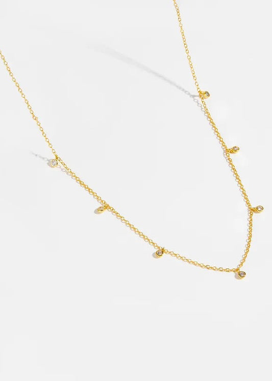 Zircon Station Necklace