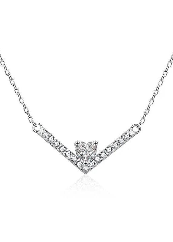 Heart Chevron Necklace
