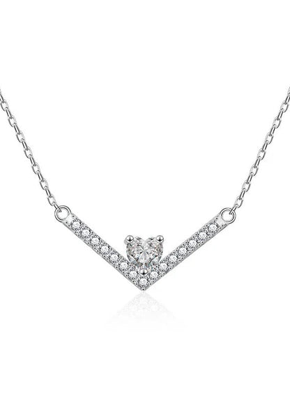 Heart Chevron Necklace