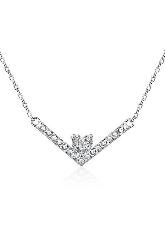 Heart Chevron Necklace