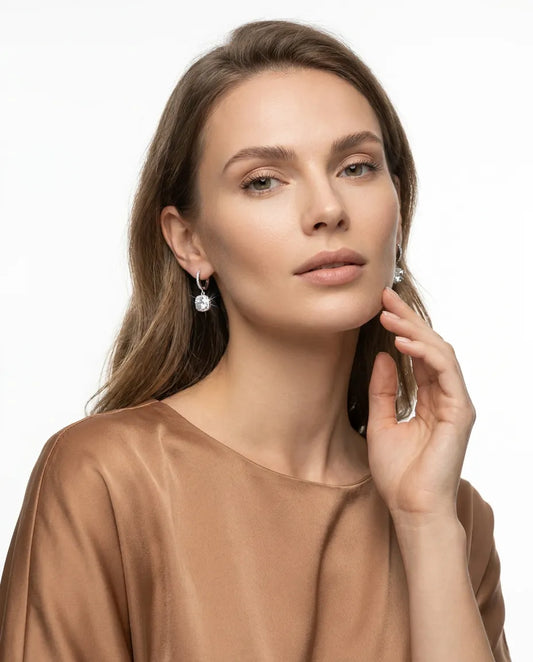 Square Moissanite Hoops