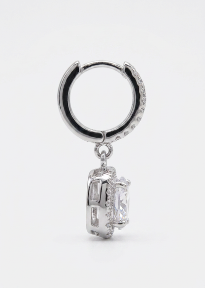 Square Moissanite Hoops