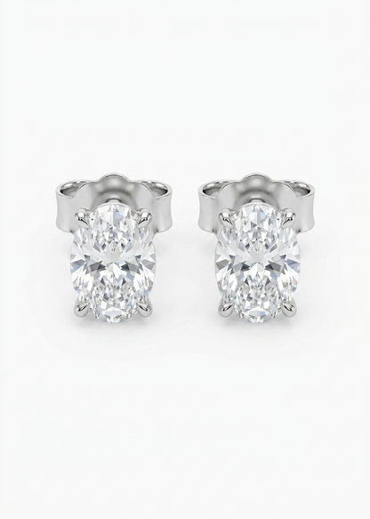Oval Zircon Studs