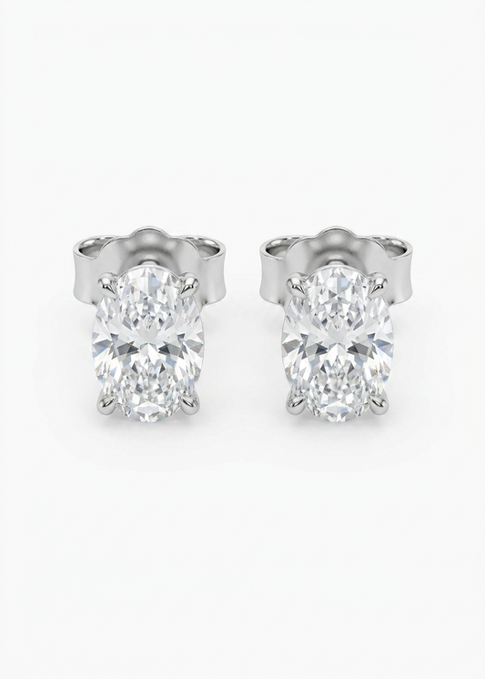 Oval Zircon Studs