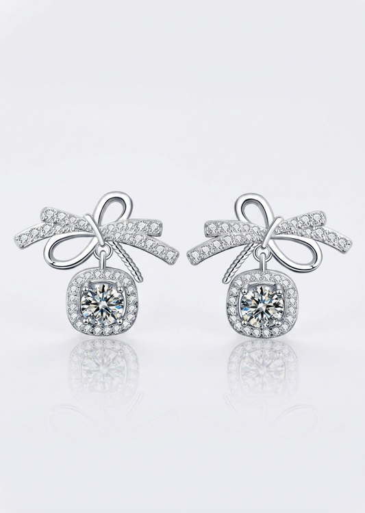 Sparkling Bow Studs