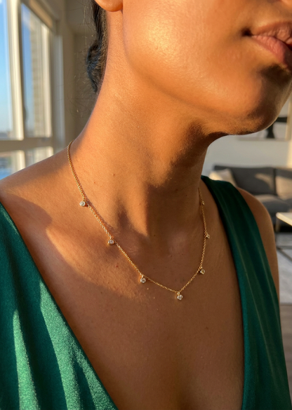 Zircon Station Necklace