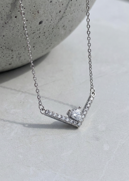 Heart Chevron Necklace