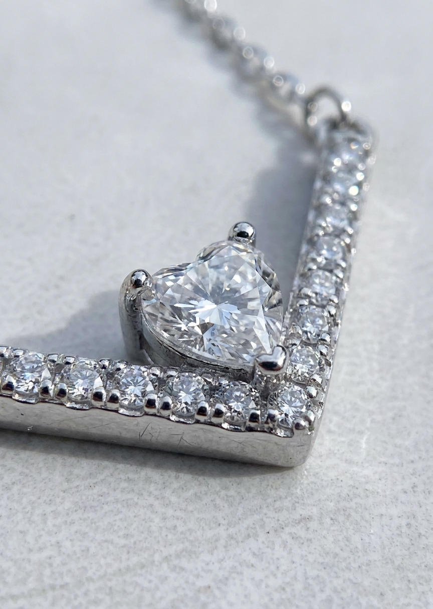 Heart Chevron Necklace