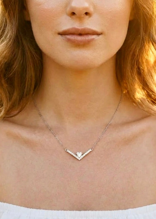 Heart Chevron Necklace