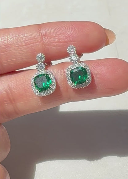 Emerald Glow Studs
