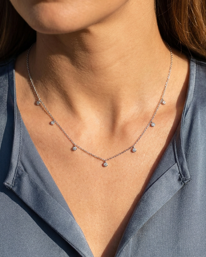Zircon Station Necklace